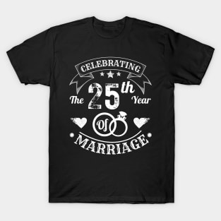 Celebrating The 25th Year Of Marriage T-Shirt